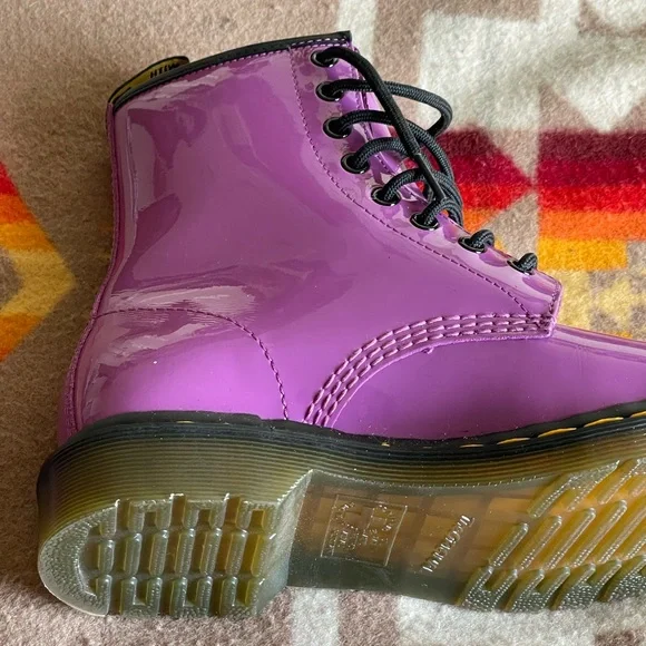 Dr. Martens Purple Patent Leather Women’s Boots! Punk Rock Christmas Gift!! - Picture 3 of 8